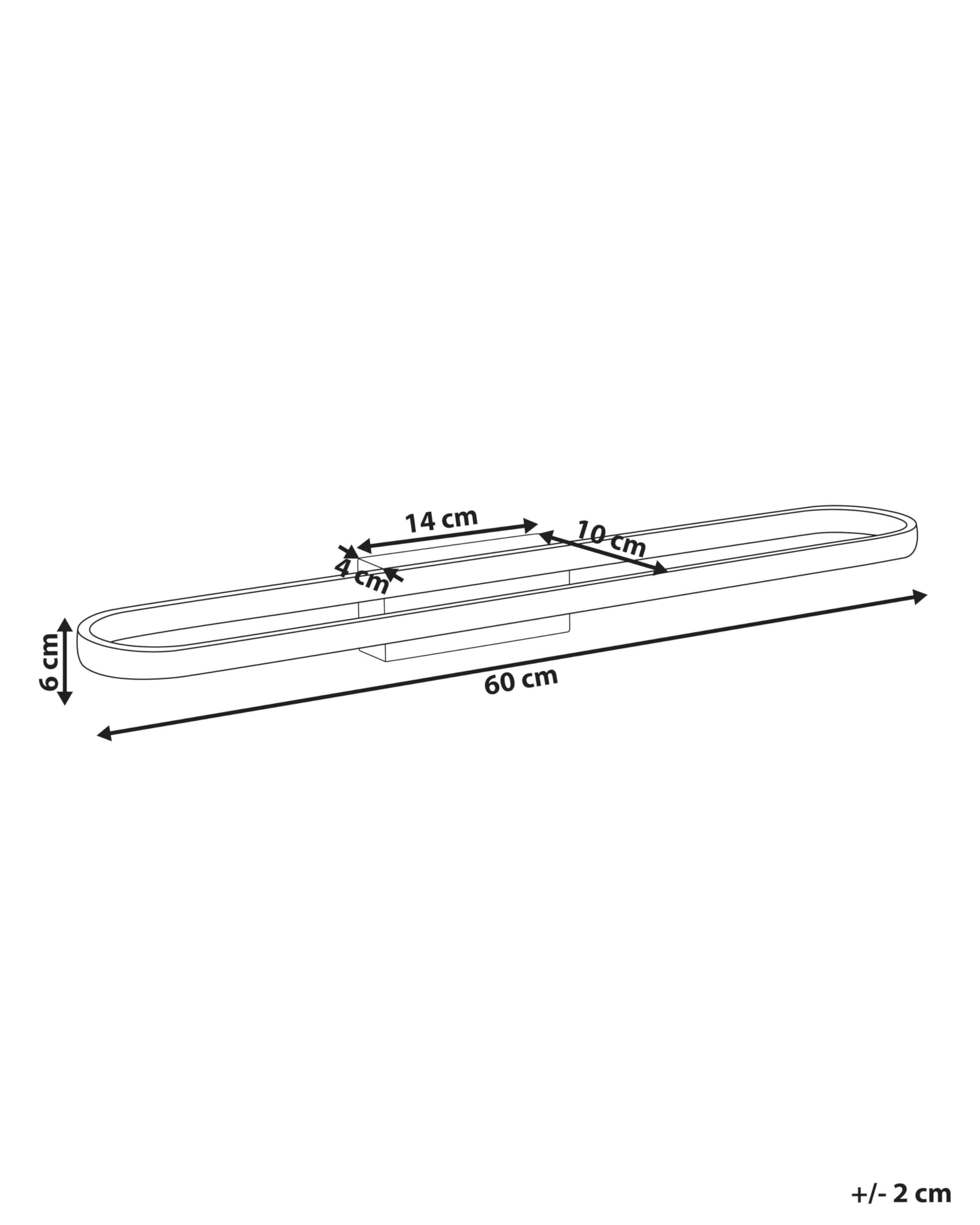 LED Spiegelleuchte Metall braun 60 cm länge Wandleuchte Spiegellicht Midou