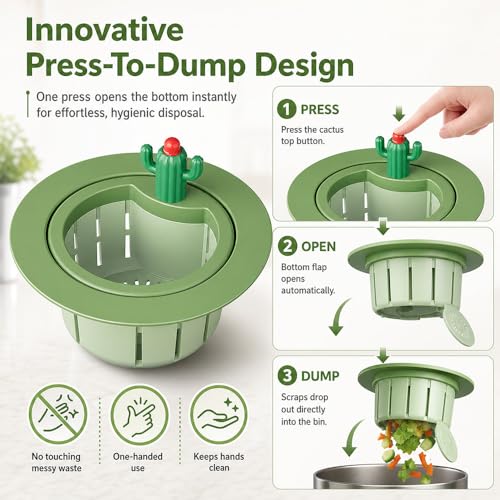 Colador para fregadero tipo cactus con mecanismo One-Press miniatura 3
