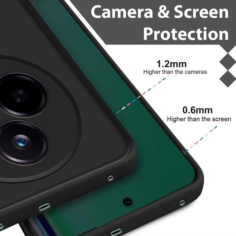 Image of Fashionury Liquid Silicon Back Cover for Realme Narzo 80 Pro 5G | Camera Protection | Inner Velvet Fabric | Anti-Fingerprint | Ultra Slim Case (Black)