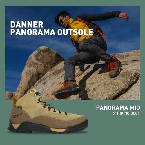 Image of Danner Panorama 6 inch Waterproof Hiking Boots for Men | Rich Suede Upper, Breathable Danner Dry Barrier, Comfort Footbed, Traction Outsole, PU-Coated Leather Rand