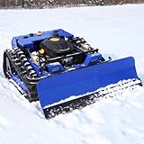 The Remote Control Lawn Mower is Equipped with a Snow plow Attachment, Adjustable Cutting Height, 45° Climbing Ability,and an All-Terrain Remote Control Lawn Mower.
