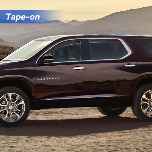 Image of Window Visors Rain Guards Shield for 2009-2017 Chevy Traverse, Out-Channel Window Vent Wind Deflectors Visors Shades for 09-17 Traverse