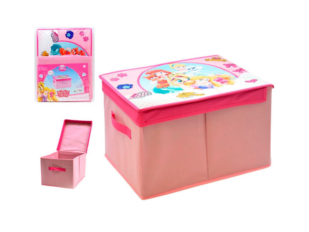 ARTE REGAL 34148 Princesas Disney Caja almacenaje, Rosa, 40x30x25 Cm