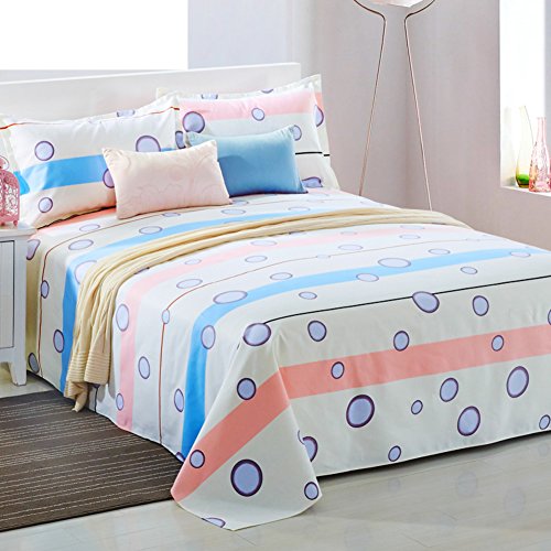 Drap plat coton double 230x230cm respirant et facile à border