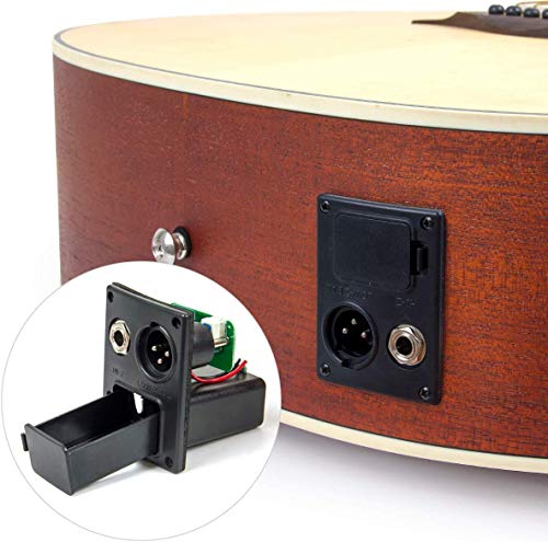 Image of Music Gallery 5 Band Eq Pre-Amp Equalizer Pickup, Acoustic Electric Guitar Preamplifier Tuner With LCD Tuner And Volume Control, Complete Kit
