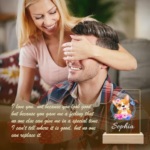 Lámpara de noche personalizada de perro para niños LED miniatura 2