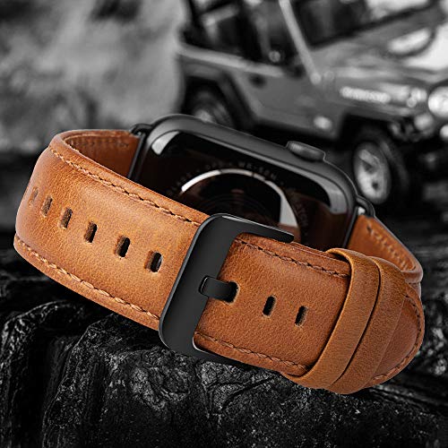 iBazal 44mm Leren Armband Vervanging Voor iwatch Armband Series 5 Series 4 44mm Leren Horlogeband Bands Armbanden… - Image 7