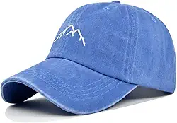 Boné de beisebol unissex para uso ao ar livre não estruturado lavado macio algodão chapéu de montanha