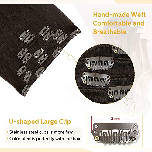 Image of Women Hair Extension Long Wavy Dark Brown 18 To 20 Inches Hairpiece With 5 BB Clip /Hair Extension for Women Party /Halloween /Christmas