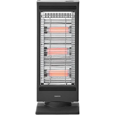 [山善] 電気ストーブ ヒータースリム 小型 足元 障害物センサー搭載 左右自動首振り 転倒OFFスイッチ 出力切替3段階 簡単操作 グレー DS-SAK06( …