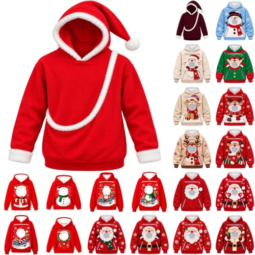 Kids Pet Hoodie Christmas Boys and Girls Soft Comfortable with Big Pocket - image 1