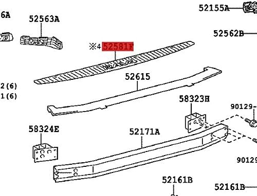 Genuine RAV4 Rear Bumper Protector Scuff Plate 2006-2012 52581-42030