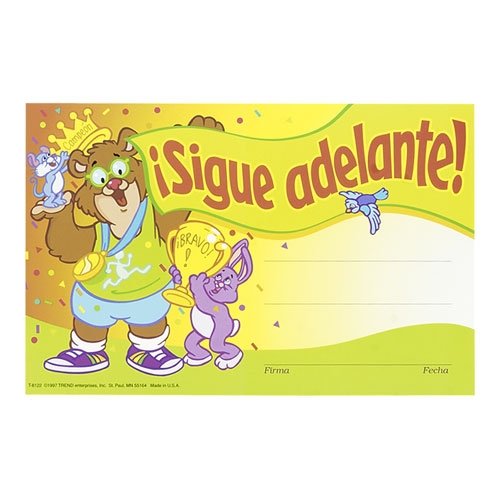 Way to Go In Spanish, 5-1/2"x8-1/2", Sold as 1 pack
