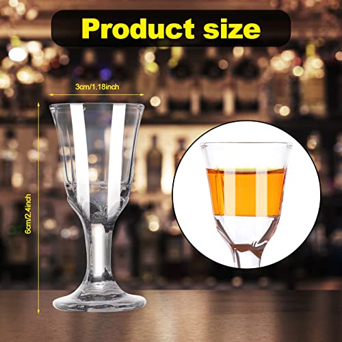 24-Pack Small Mini Shot Glasses 10 Ml 0.35Oz, Mini Wine Glass Shooters Small Fancy Shot Glasses Super Cute & Elegant #TOP1