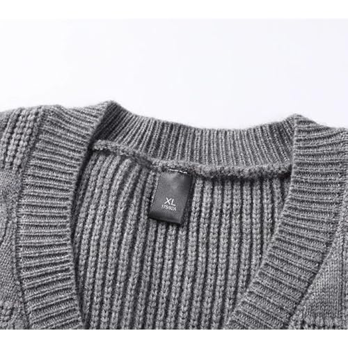 Mens Sweater Vest Slim Fit Thick Warm Sleeveless Knit Pullover Waistcoat Knitwear4