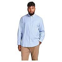 JACK & JONES Uomo Camicia Tinta Unita Taglie Forti Basic Manica Lunga Maglia Business JJEOXFORD