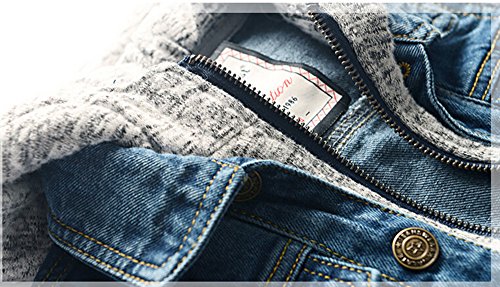 LJYH Boys' Basic Denim Trucker Jackets Children Fall Hoodies Trendy Jeans Coats3