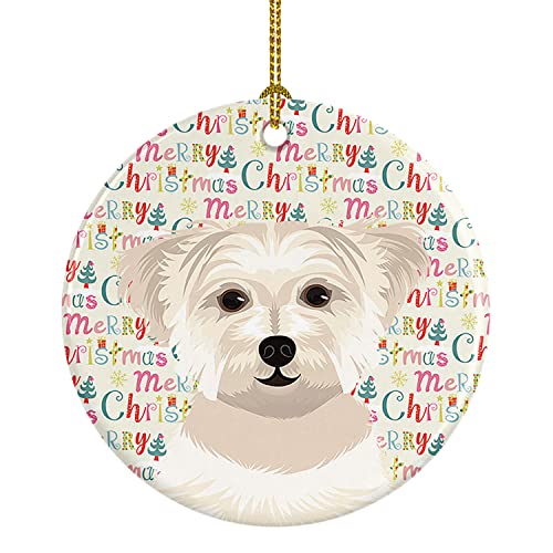 Shih-Tzu Gold Style 6 - Ornamento natalizio in ceramica