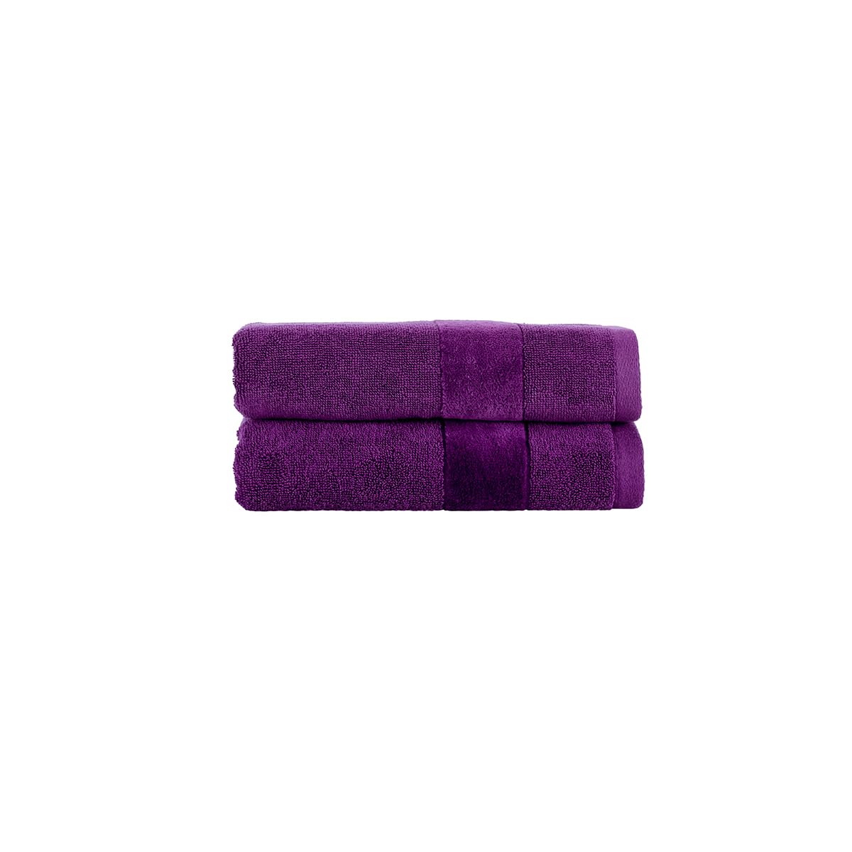Christy Prism Hand Towel Set | 2 pieces | Vibrant Colours | 100% Turkish Cotton | Super Soft and Fluffy | Quick Dry | Crushed Grape Purple