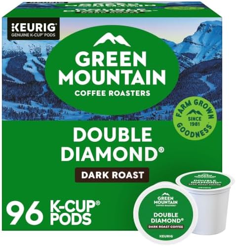 Green Mountain Coffee Roasters Double Diamond, Single-Serve Keurig K-Cup Pods, Dark Roast Coffee Pods, 96 Count