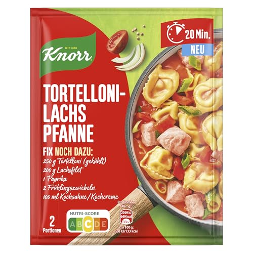 Knorr Fix Würzmischung Tortelloni-Lachs Pfanne für eine leckere Pasta mit Fisch ohne geschmacksverstärkende Zusatzstoffe 2 Portionen