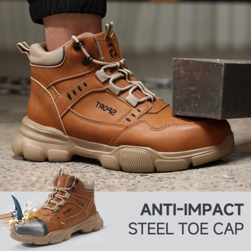 Image of Steel Toe Boots for Men Lightweight Men's Safety Work Boots