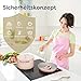 CIARRA CBBIH4BFF 4 Zonen Einbau Induktionskochfeld mit Zwei Flexzonen Power Booster Touch-Bedienung Kochfeld Induktion 4 Platten 9 Leistungsstufen Induktionskochplatte 60cm 7200W