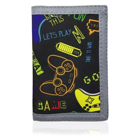 Grosion Boys Wallet with Zipper Coin Pocket Card Slot Cover