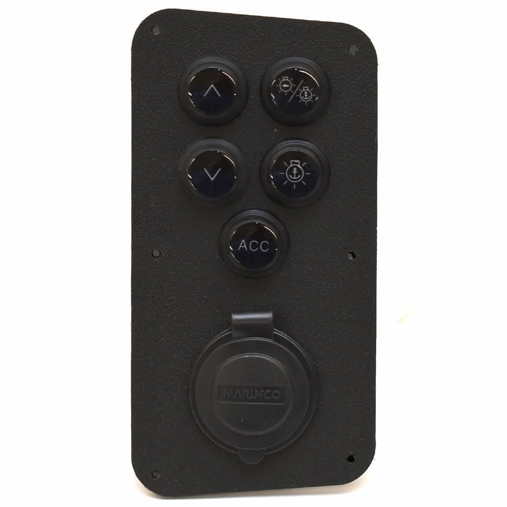 Tracker Boat Push Button Switch Panel 330440 | Black Textured Acrylic
