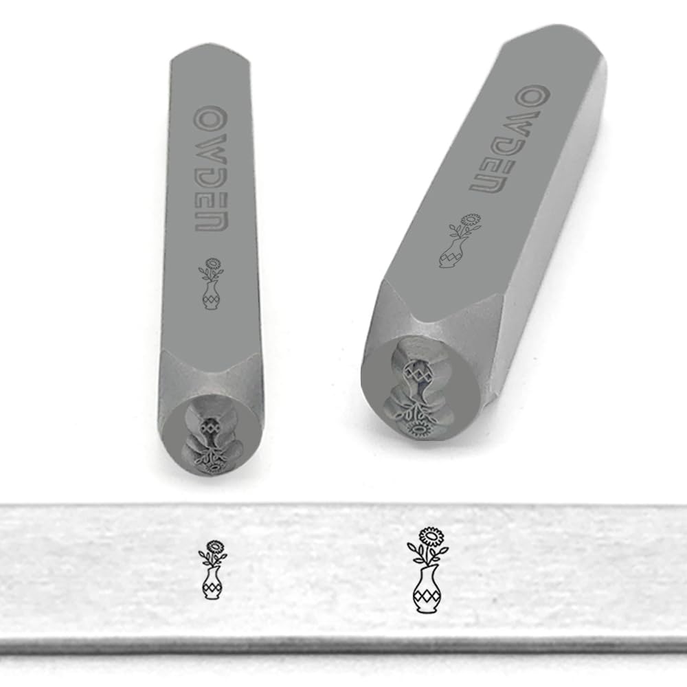 2 Sizes Metal Design Stamps kit (Flower-3)