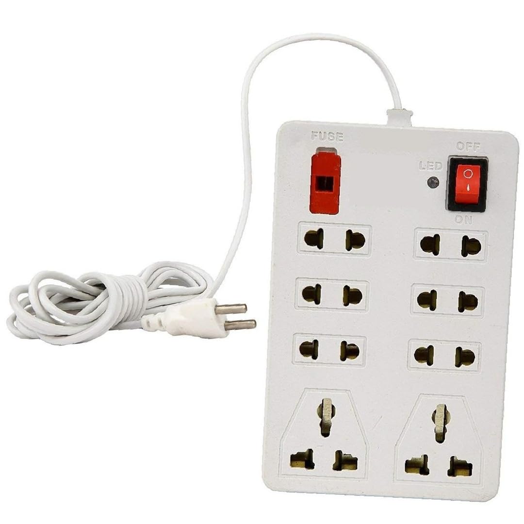 RAAMKM FGH_925_Mini Strip 8+2|8 Sockets 2 Switches(Cord Length:- 2m) 8 Socket 8 Socket Extension Boards (White) (B0D5R649L5) Amazon Price History, Amazon Price Tracker