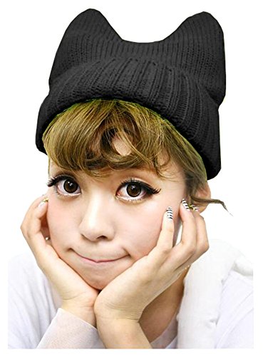 Springwell Women's Hat Cat Ear Crochet Braided Knit Caps