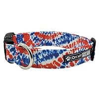 Algopix Similar Product 19 - Patriotic Tie Dye Collar for Pets Size