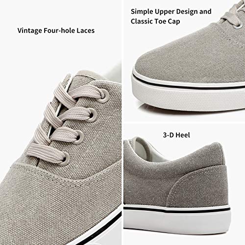 Image of yageyan Men's Low Top Canvas Walking Shoes Lace-up Fashion Sneakers Casual
