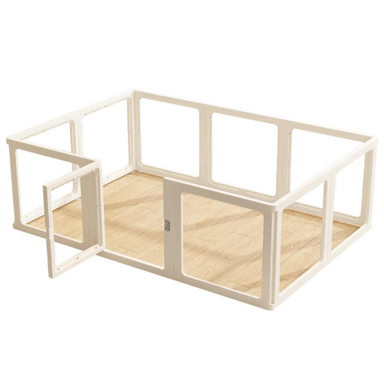 Recinto for Animali Domestici, Box for Cani da Interno Rettangolare,Trasparente Sala Parto Cane Modulare,Spessore Muro Recinzione 3 cm,A75cm,Sicuro e Stabile(H75CM,C-186x66cm/73X26IN)
