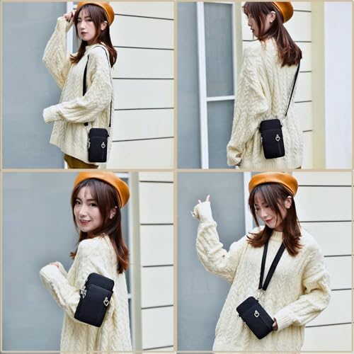 Image of WITERY Waterproof Nylon Cute Crossbody Cell Phone Purse Smartphone Wallet Bag for Women