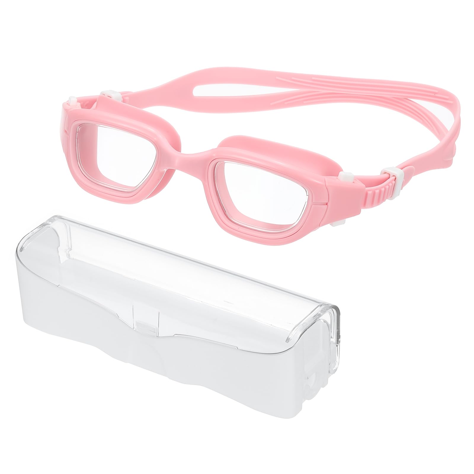 PATIKIL Swim Goggles Unisex, Pool Swimming Goggles Sun Rays Resistance No Leaking with Storage Box for Teenagers Pink