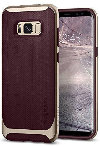 Spigen Neo Hybrid Galaxy S8 Plus Case Herringbone with Flexible Inner Protection and Reinforced Hard Bumper Frame for Galaxy S8 Plus (2017) - Burgundy