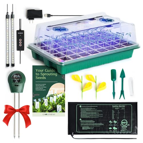 GROWFRIEND Upgraded Seed Starter Tray with Grow Lights and Heat