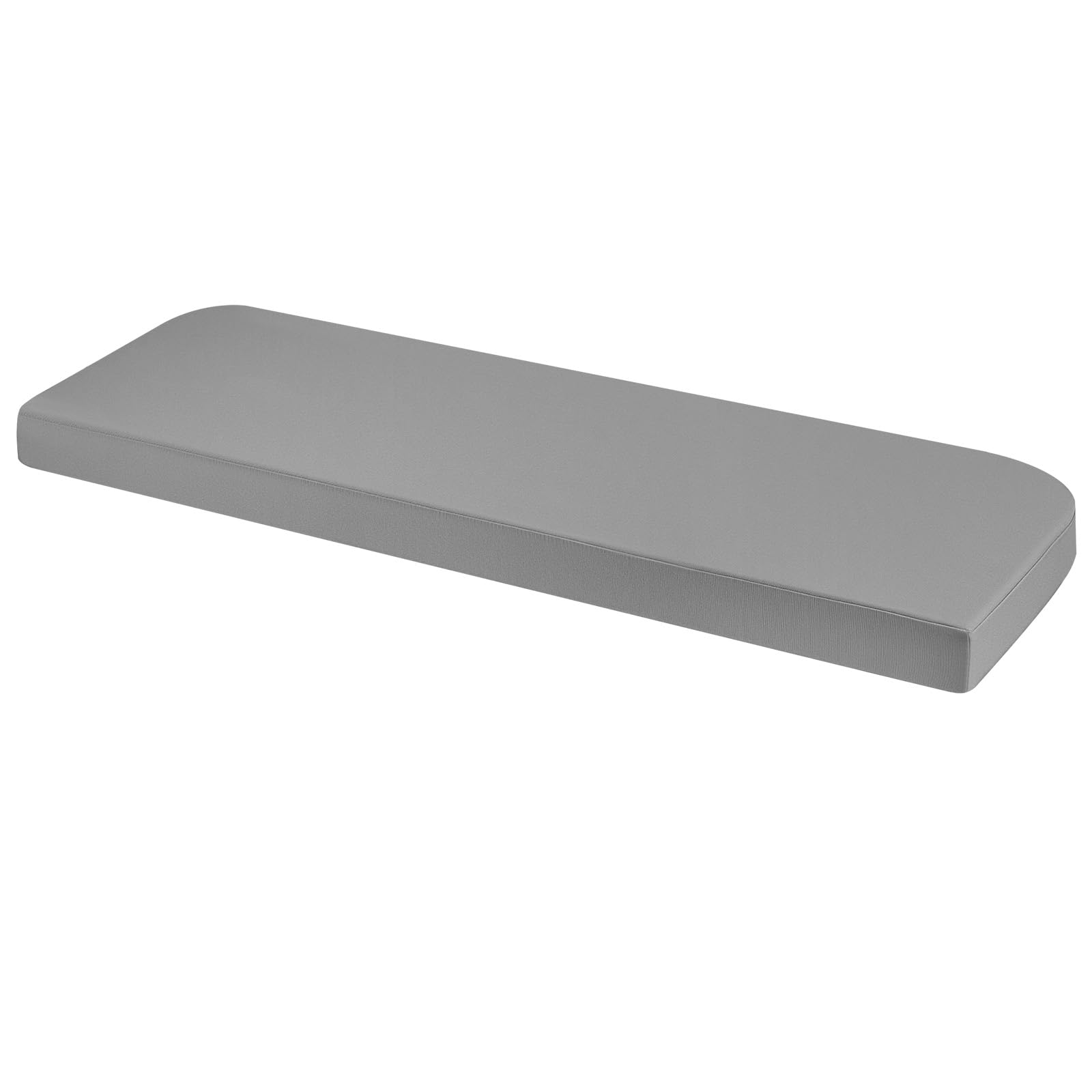 Coussin de rechange imperméable en mousse pour banc de jardin ou chaise 2 places pour extérieur, 108 x 45 cm, gris clair
