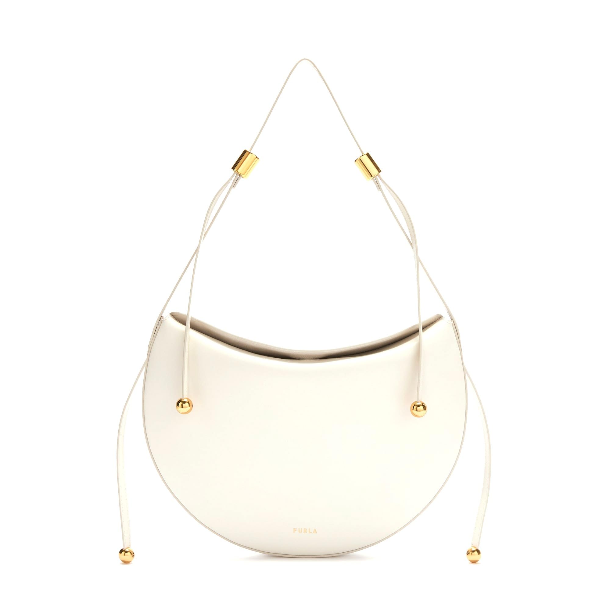 Bolso de hombro Furla de cuero en tono crema Panna ideal para complementar tu estilo elegante 5