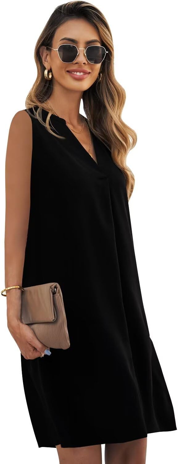 QACOHU Summer Dresses for Women 2026 Sleeveless Beach Floral Tshirt Sundress Casual Tank Dress S-2XL - Image 5