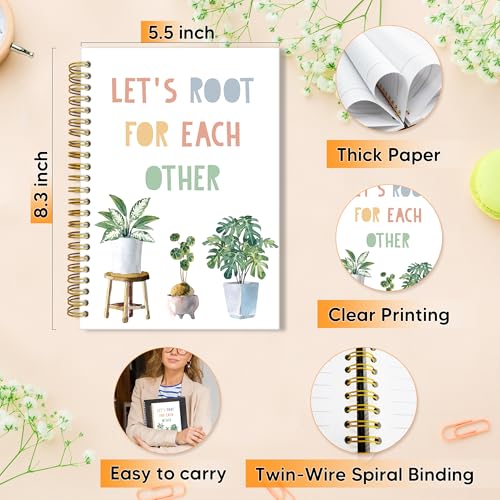 Cuaderno espiral de tapa dura TNUW libreta motivacional boho de 5.5x8.3 7