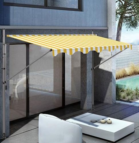 Wasserdichtes, reißfestes Ersatzgewebe für Markisen – Sonnenschutz-Markisenzubehör mit Lenkrad – 2,4 x 2 m, Outdoor-Material