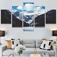 SIGNWIN 5 Panel Canvas Wall Art Winter Lake for Home Decorations Ready to Hang - 60