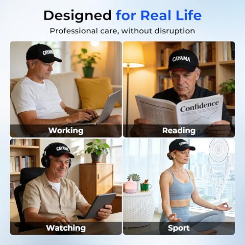 Image of CAYAMA Red Light Hair Growth Cap for Men & Women, 528 Total Light Emitters | Cordless 5000mAh controller with 660nm red and 850nm NIR light, adjustable sessions, full-scalp coverage