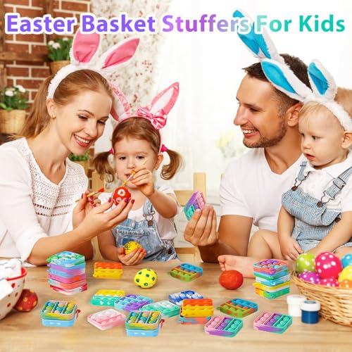 Image of Pop Fidget Toys Bulk Its Party Favors for Kids 4-8 8-12, 30PCS Mini Pop Keychain It Fidgets Toy Pack for Classroom Prizes Stocking Stuffers for Kids Carnival Prizes Birthday Goodie Bag Stuffers