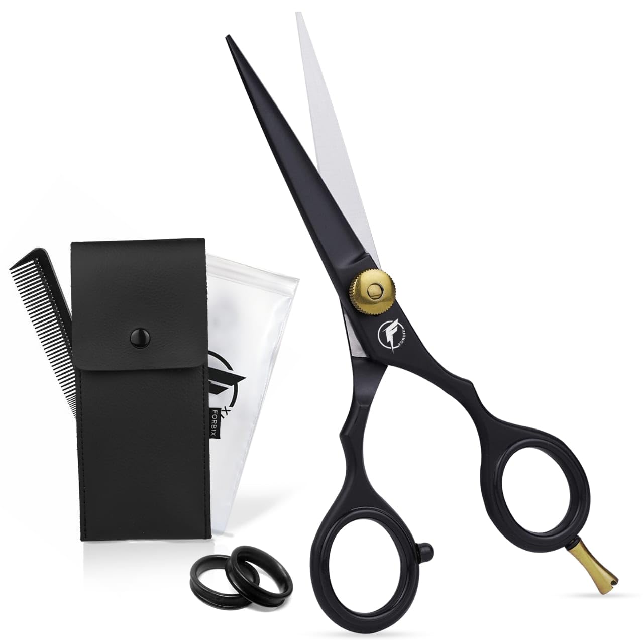 Hairdressing Scissors, Professional Barber Hair Cutting Scissors Men/Women, Stainless Steel Hairdresser Shears, Sharp Blades, Beard/Moustache Scissor
