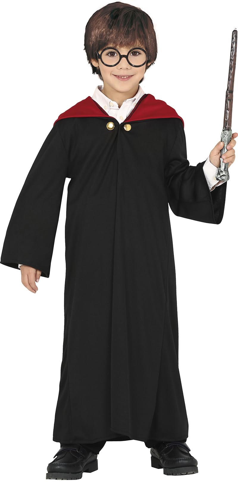 Fiestas Guirca Kids Halloween Costume - Magic Student - 3-4 Years - Black/Burgundy