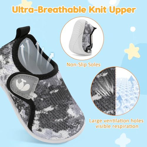 Image of FEETCITY Kids Sneakers Toddler Shoes Boys Girls Breathable Baby Walking Shoes Lightweight Fashion Casual Sports Running Sneakers, Blackcamo